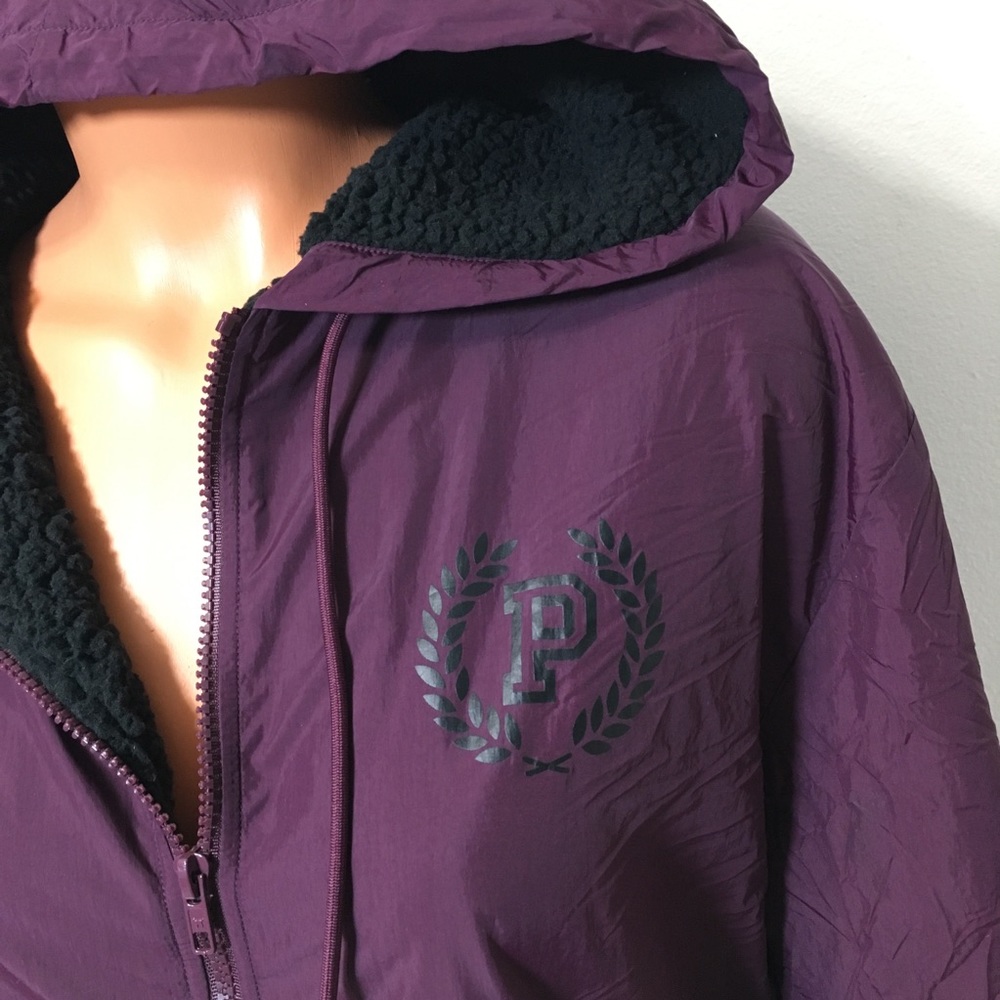 🚫SOLD🚫NEW PINK VS SHERPA ANORAK FULLY LINED HOODED - Picture 4 of 6